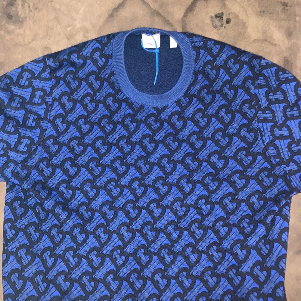 Burberry tb monogram mens XXL sweater